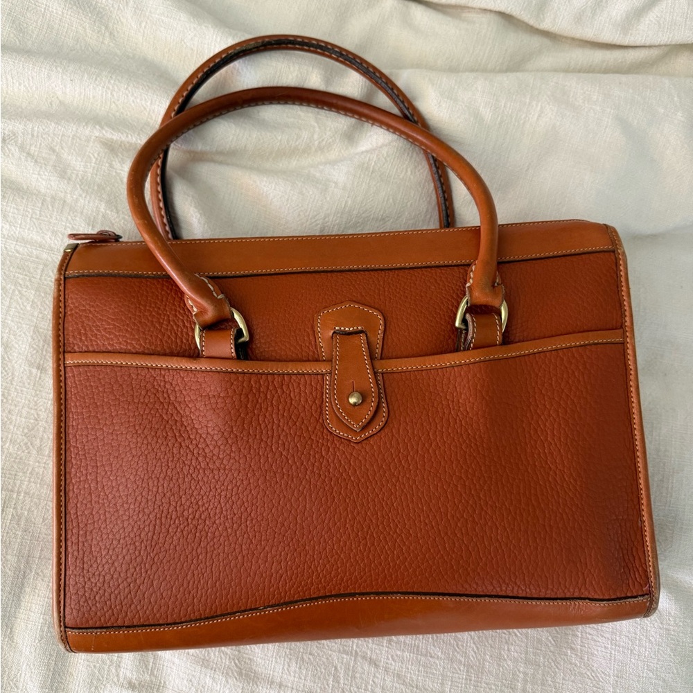 Dooney & Bourke Pebble AWL Bag in Cognac Brown - Picture 2 of 8